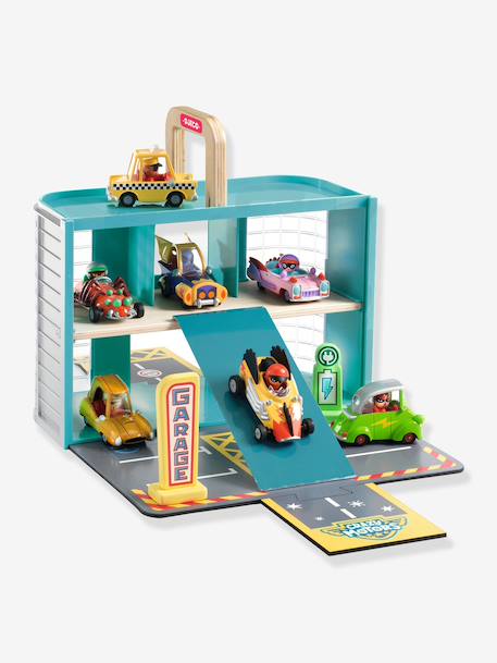 Kleine draagbare garage DJECO blauw - vertbaudet enfant 