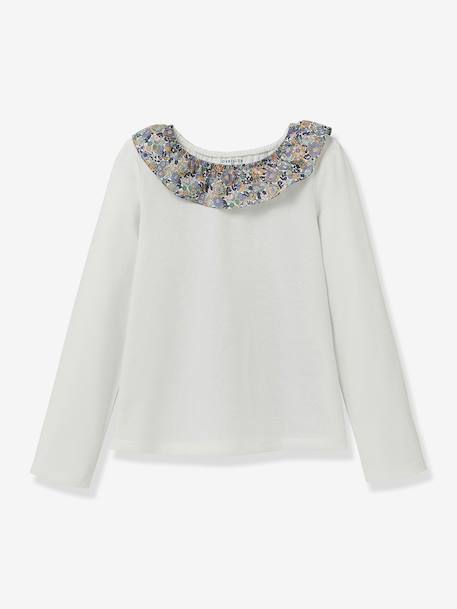 Fille-T-shirt col en tissu Liberty coton biologique