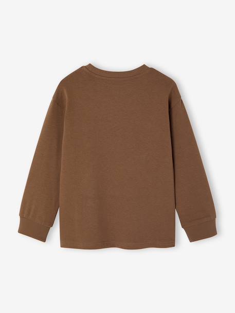 T-shirt manches longues garçon marine+noisette - vertbaudet enfant 