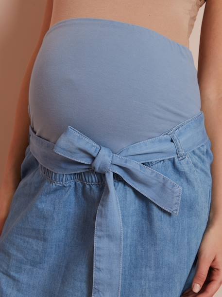 Jeansrok voor de zwangere vrouw met riem double stone - vertbaudet enfant 