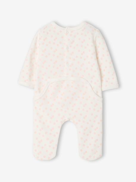 Set van 3 velours babypyjama's gemêleerd beige+gemêleerd grijs+saliegroen - vertbaudet enfant 