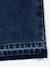 Jean fille large bas effiloché bleu foncé+denim bleached+gris+stone - vertbaudet enfant 