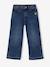 Jean fille large bas effiloché bleu foncé+denim bleached+gris+stone - vertbaudet enfant 