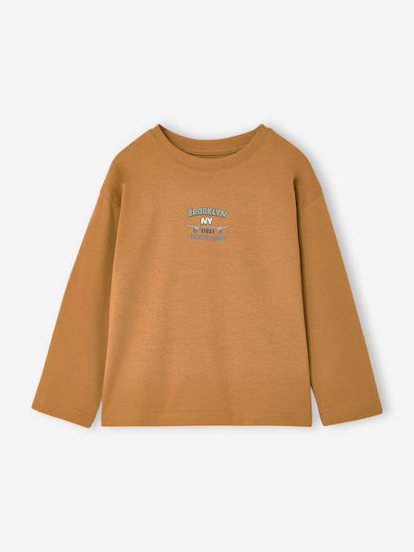 T-shirt manches longues garçon bleu océan+ocre+vert sapin - vertbaudet enfant 