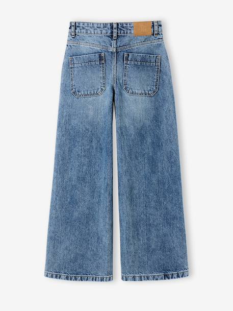 Jean large poches charpentier fille bleu foncé+bleu moyen+denim gris - vertbaudet enfant 