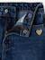Jean fille large bas effiloché bleu foncé+denim bleached+gris+stone - vertbaudet enfant 