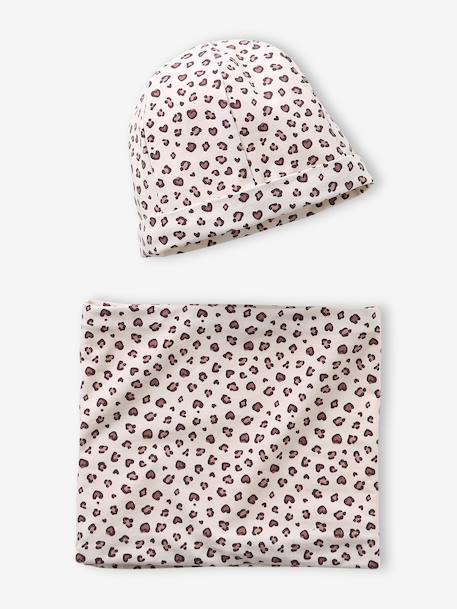 Fille-Accessoires-Ensemble fille bonnet et snood jersey