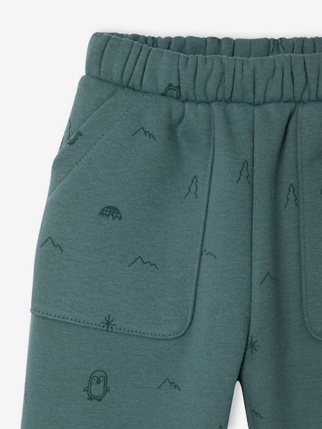Pantalon large bébé garçon beige+vert émeraude - vertbaudet enfant 