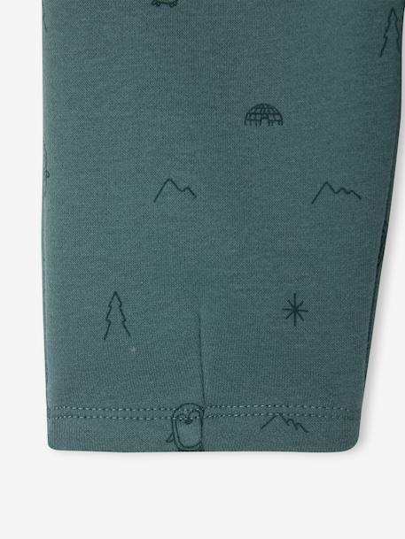 Wijde babybroek voor jongens beige+smaragdgroen - vertbaudet enfant 