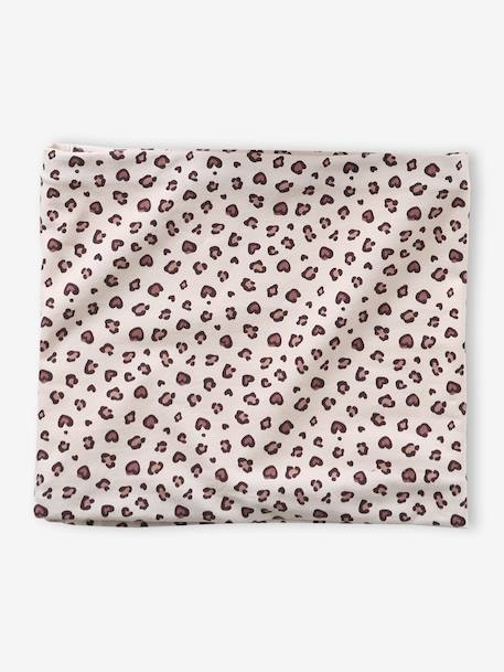 Ensemble fille bonnet et snood jersey beige - vertbaudet enfant 