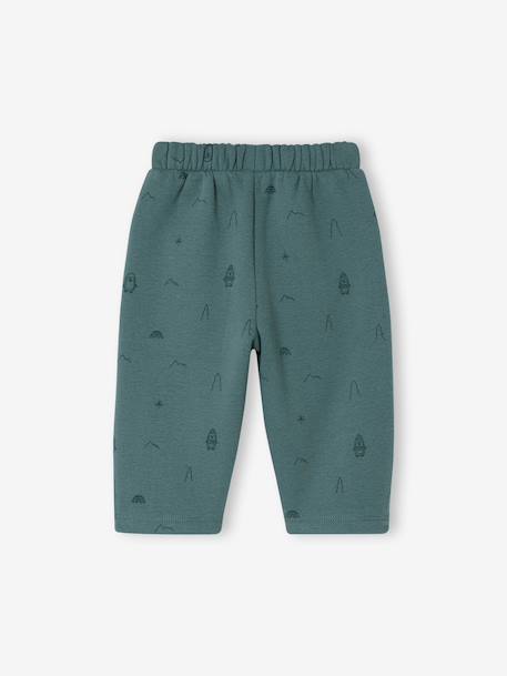 Pantalon large bébé garçon beige+vert émeraude - vertbaudet enfant 