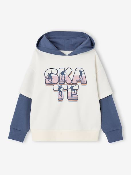 Sweat à capuche garçon écru - vertbaudet enfant 