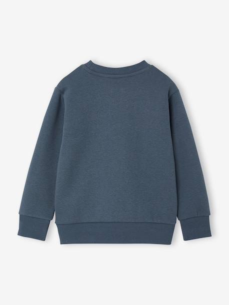 Jongenssweater met print voorop gemêleerd rood+gemêleerd wit+nachtblauw - vertbaudet enfant 