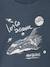 Sweat garçon col rond manches longues blanc chiné+bleu nuit+rouge chiné - vertbaudet enfant 