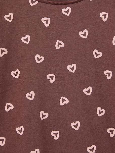 Set van 3 BASICS meisjesshirts met lange mouwen antraciet+ecru+grijsblauw+indigoblauw+koraal+zachtpaars - vertbaudet enfant 
