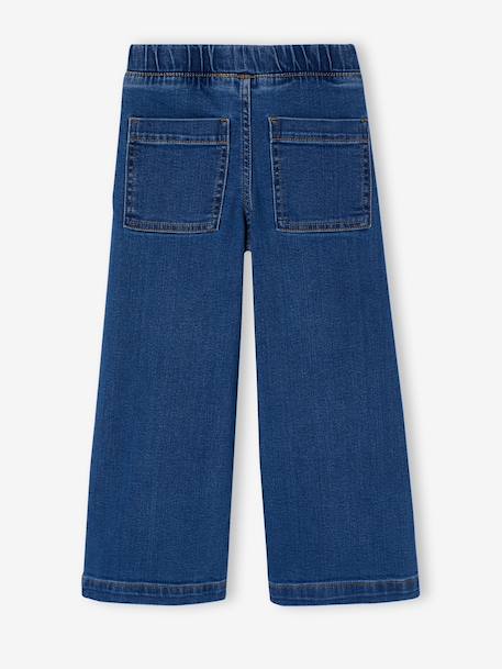 Jean tregging fille large bleu clair+bleu foncé+bleu moyen+denim gris - vertbaudet enfant 