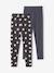 Set van 2 Basics meisjesleggings donkergrijs+kaki+rozenhout+saliegroen - vertbaudet enfant 