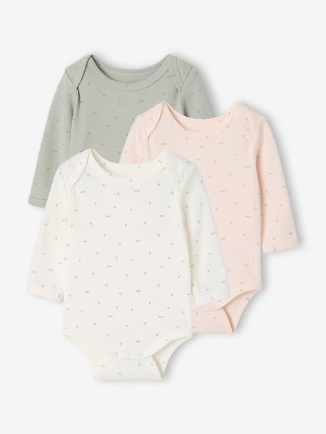 Bébé-Lot de 3 bodies manches longues bébé fille