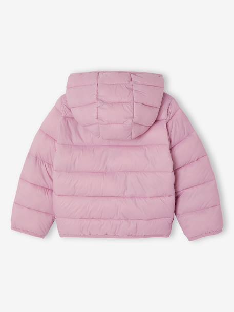 Doudoune fille légère à capuche lilas+marine+prune+rose+vert de gris - vertbaudet enfant 