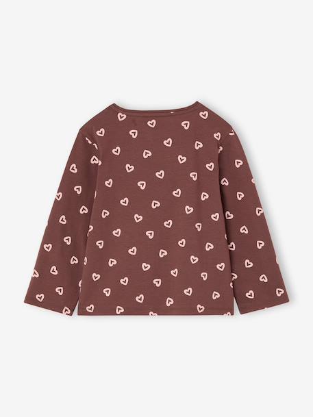 Lot de 3 t-shirts fille fantaisie manches longues anthracite+bleu grisé+corail+écru+indigo+mauve - vertbaudet enfant 