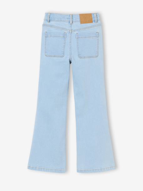 Jean flare fille bleu clair+bleu moyen+denim gris - vertbaudet enfant 