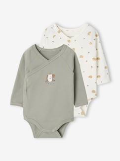 -Lot de 2 bodies naissance manches longues 