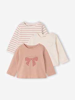 Baby-Set van 3 T-shirts Basics baby met lange mouwen