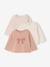 Set van 3 T-shirts Basics baby met lange mouwen oudroze+roze (poederkleur) - vertbaudet enfant 