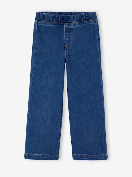 Jean tregging fille large bleu clair+bleu foncé+bleu moyen+denim gris - vertbaudet enfant 