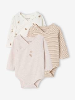 Bébé-Body-Lot de 3 bodies naissance manches longues