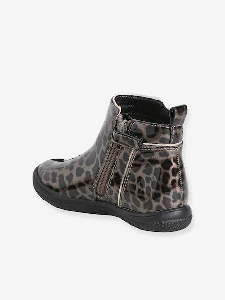 Meisjeslaarzen met rits kleutercollectie antraciet+bruin+zwart - vertbaudet enfant 