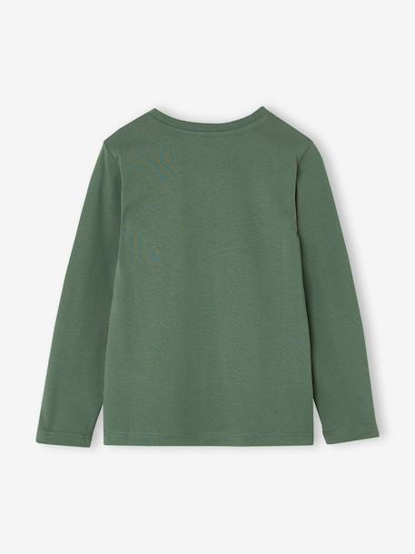 T-shirt manches longues garçon anthracite+blanc+cappuccino+rouge+vert sauge - vertbaudet enfant 