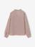 Meisjesblouse met ruches, lange mouw chocoladebruin - vertbaudet enfant 