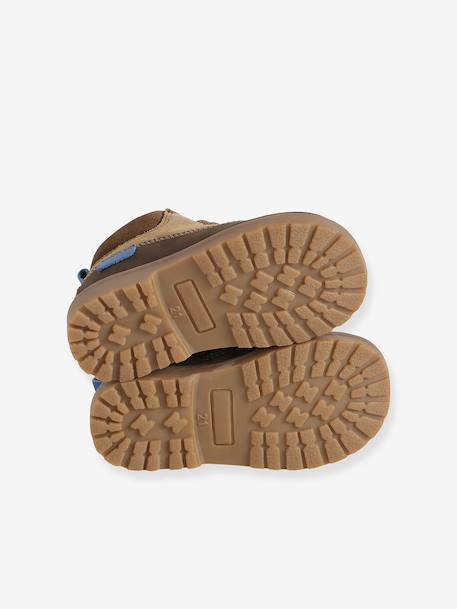 Babyschoentjes eerste stapjes boots donkerbruin - vertbaudet enfant 