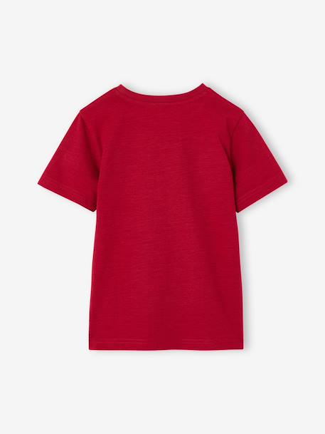 T-shirt garçon personnalisable manches courtes aubergine+blanc+BLEU+jaune pâle+rouge+sauge - vertbaudet enfant 