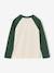 Jongensshirt met lange mouwen groen+marineblauw+okergeel - vertbaudet enfant 