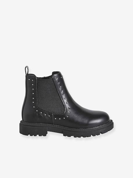 Bottine enfant fille synthétique zippée noir - vertbaudet enfant 