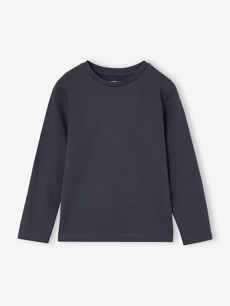 Lot de 3 T-shirts manches longues garçon caramel+lilas+rouille+vert sauge - vertbaudet enfant 