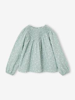 -Blouse fille manches smockées