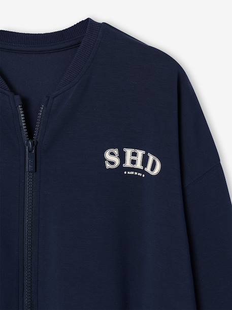Sweat zippé fille gris ardoise - vertbaudet enfant 