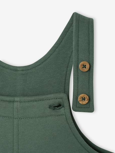 Salopette en molleton bébé marine+vert foncé - vertbaudet enfant 