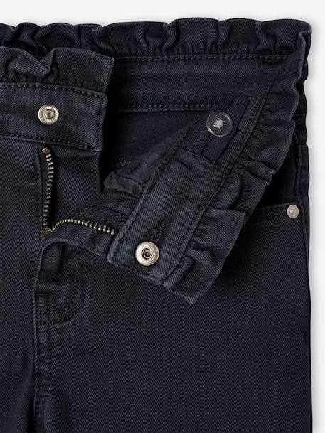 Slim fit broek voor meisjes inktblauw+zachtpaars - vertbaudet enfant 