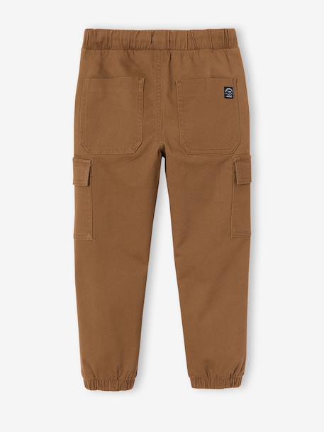 Pantalon garçon battle facile à enfiler bleu glacier+kaki foncé+noisette+taupe - vertbaudet enfant 
