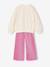 Ensemble fille sweat et pantalon anthracite+écru - vertbaudet enfant 