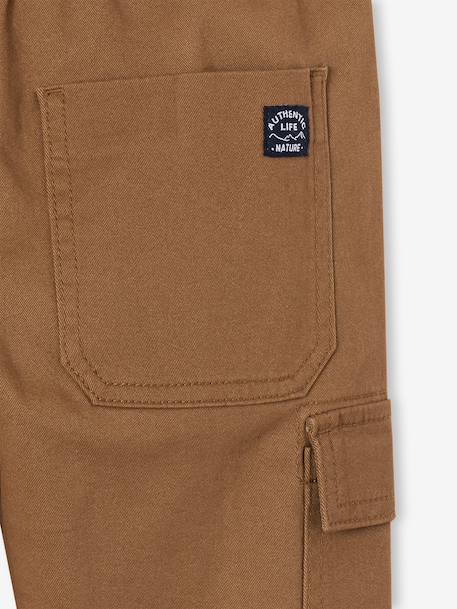 Pantalon garçon battle facile à enfiler bleu glacier+kaki foncé+noisette+taupe - vertbaudet enfant 