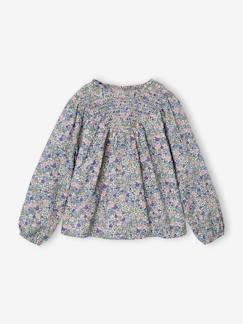 -Blouse fille manches smockées