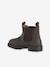 Jongensboots van leer met elastiek donkerbruin - vertbaudet enfant 
