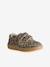 Meisjessneakers leer met klittenband beige+bruin+goudgeel+oudroze - vertbaudet enfant 