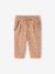Fleece-pantalon voor meisjesbaby beige+ecru+roest+rozen - vertbaudet enfant 