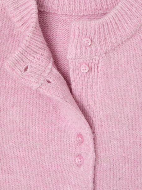 Gilet sans manches fille boutonné devant lilas+vanille - vertbaudet enfant 
